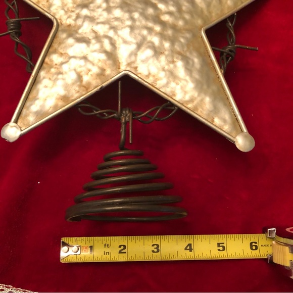 Christmas Silver Metal Star Tree Topper - Picture 3 of 5